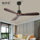 Axya Wood Ceiling Fan with Lights Remote Control - 220v Bedroom Ventilador De Teto