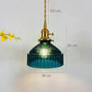 Axyaa Glass Pendant Light: Modern Amber Gray Brass LED Hanging Lamp for Bedroom, Kitchen