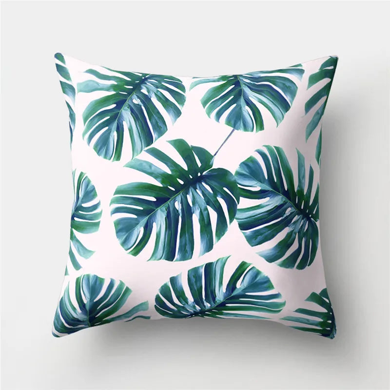 Axyaa Tropical Plants & Hibiscus Flower Pillow Cover Collection