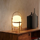 Axyaa Solid Wood Glass Table Lamp E27 Smoke or White Nordic Style Light