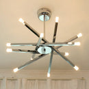 Modern Nordic Kitchen Chandelier: Axyaa Silver Branch Lighting Chrome Fixtures for Loft Decor