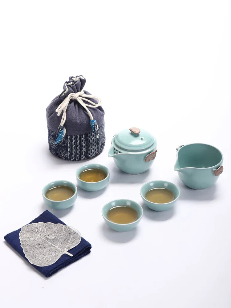 Axya Ceramic Kung Fu Tea Set Portable Travel Kit