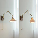 Axyaa Copper Swing Arm LED Wall Sconce - Bedroom Living Room Study Light Fixtures