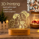 Axyaa Custom Photo Acrylic Lamp with USB Base - Personalized Night Light for Gifts