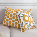 Axyaa Floral Embroidery Geometric Cushion Cover 45x45 for Home Decor