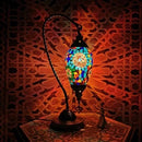 Axyaa Mosaic Swan Table Lamp: Vintage Art Deco Glass Bedside Light