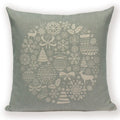 Christmas Cartoon Santa Claus Deer Pillows Covers Merry Christmas Gifts for The New Year by Axyaa