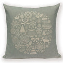 Christmas Cartoon Santa Claus Deer Pillows Covers Merry Christmas Gifts for The New Year by Axyaa