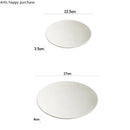Axya Round Ceramic Dinner Plate Set - Elegant Western Steak Fruit Salad Tray