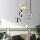 Axyaa Gold Pendant Lamp: Modern LED Nordic Trumpet Hanging Light for Home Decor