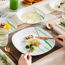 Axya Opal Glassware Dinner Set: Dinner, Soup, Dessert Plate - Unbreakable & Durable, 18/36 Pieces