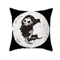 Axyaa Halloween Anime Polyester Cushion Cover Ghost Skull Pumpkin Throw Pillow