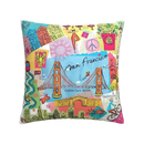 Axyaa Nordic Linen Graffiti Cushion Cover for Sofa Decoration