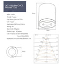 Axyaa Copper LED Downlight: CRI 97 Honeycomb Anti-glare Design for Indoor Ceiling Lighting.