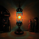 Axyaa Vintage Turkish Mosaic Table Lamp Handcrafted Glass Night Light