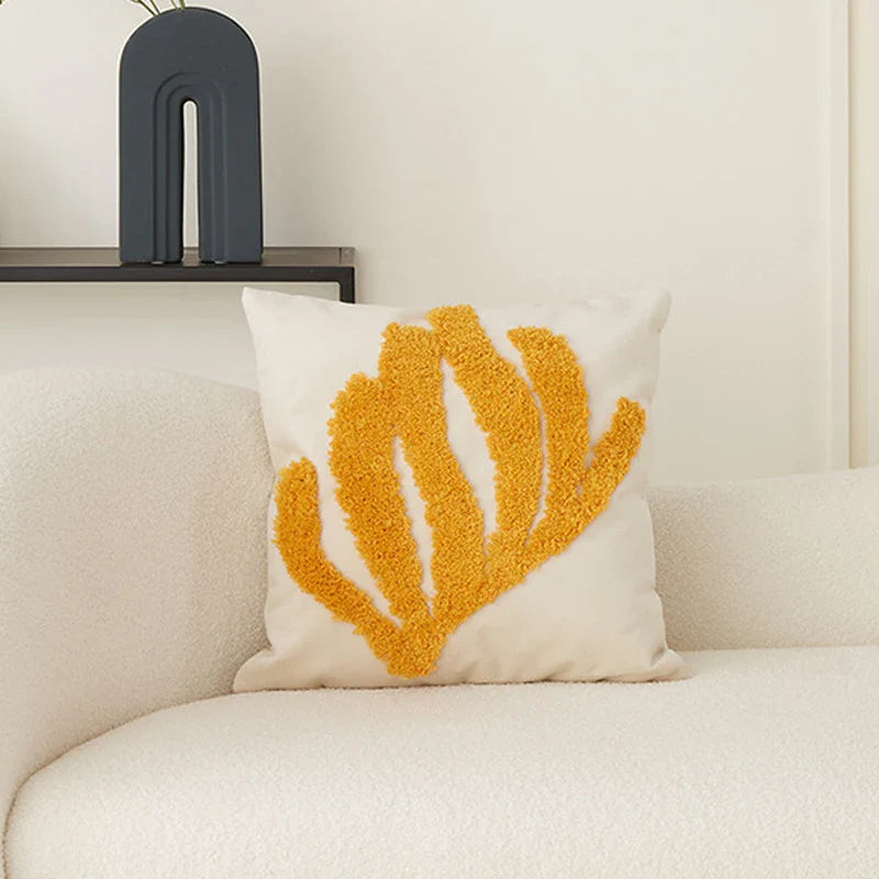 Axyaa Velvet Abstract Art Cushion Cover for Sofa, Chair, Bed - 45x45cm