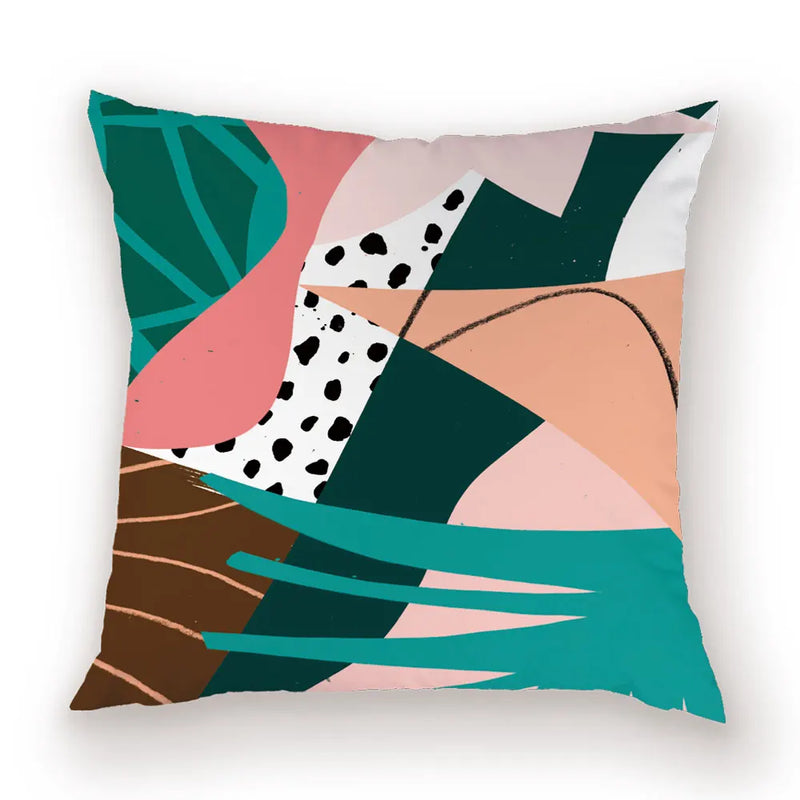 Axyaa Abstract Splice Pattern Pillow Case Bohemian Cushion Cover