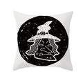 Axyaa Halloween Anime Polyester Cushion Cover Ghost Skull Pumpkin Throw Pillow