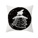 Axyaa Halloween Anime Polyester Cushion Cover Ghost Skull Pumpkin Throw Pillow