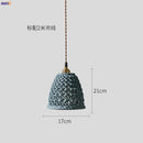 Axyaa Nordic Ceramic Pendant Lamp Modern Japanese Style Copper Hanging Light
