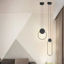 Axya Ring LED Pendant Light: Modern Interior Lighting Fixture for Home, Restaurant, and Bedroom