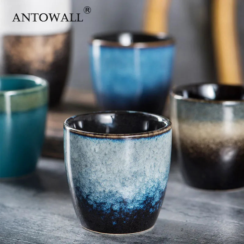 Axya Vintage Japanese Retro Ceramic Tea Cup Handmade 150ml Coffee Wine Cup