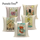 Axyaa Cactus Cartoon Cushion Cover - Colorful Home Decor Pillow Case