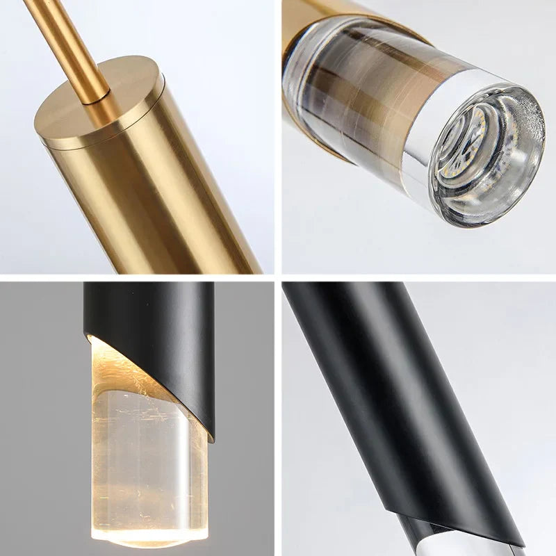 Axyaa Nordic Minimalist LED Pendant Lamps Acrylic Chandelier for Home and Office Lighting
