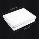 Axyaa Stainless Steel Serving Tray with Lid, Rectangle Buffet Organizer & Food Storage