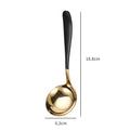 Axyaa Stainless Steel Soup Spoon with Long Handle and Colander - Golden