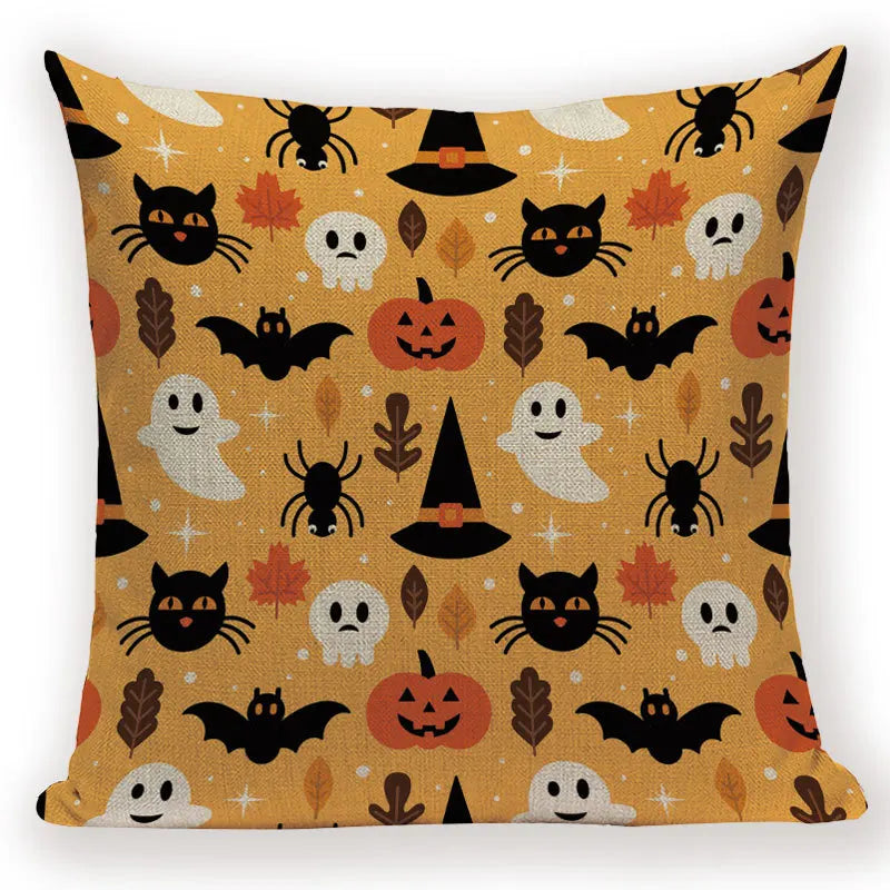 Axyaa Halloween Demon Happy Trick or Treat Cushion Cover