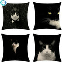 Axyaa Animal Printed Cotton Linen Pillow Cover for Home Sofa Decor 45X45CM