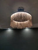 Axyaa Modern Luxury LED Tassel Chandelier in Gold/Silver Stainless Steel