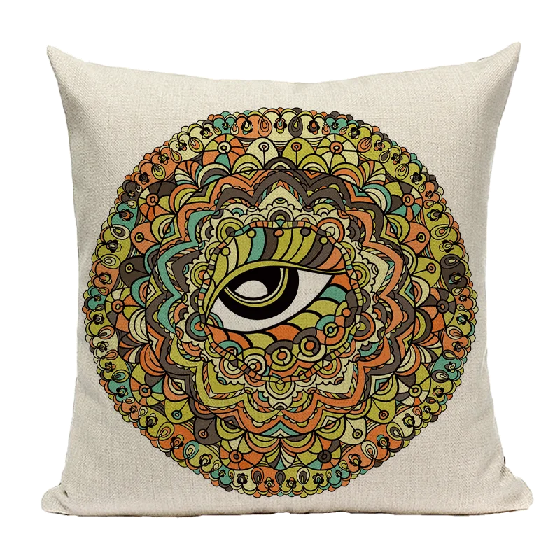 Bohemian Linen Cushion Cover 45x45 for Sofa - Axyaa Brand Home Decor