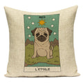 Axyaa Retro Pet Pattern Cushion Cover - Decorative Sofa Linen Pillow Case