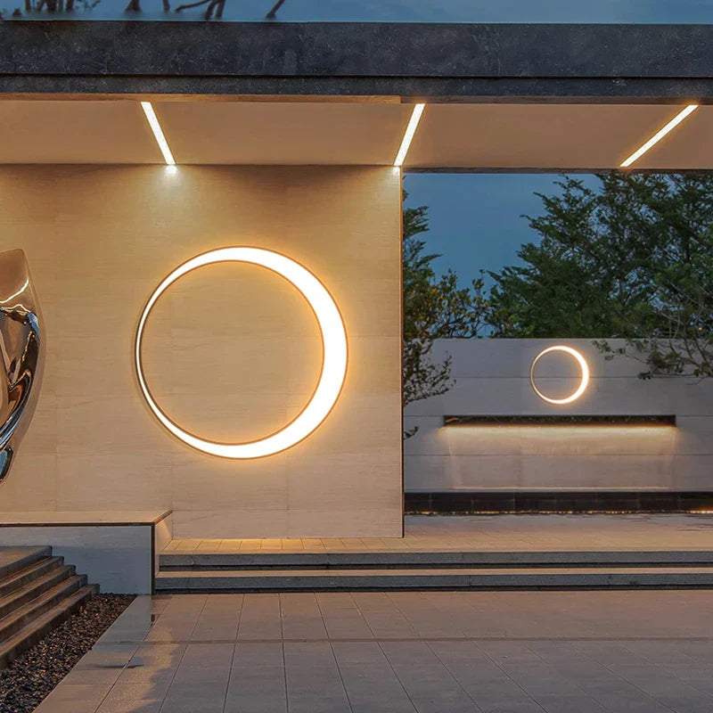 Axyaa Stainless Steel Moon Lamp for Street Garden, Outdoor Wall Sconce