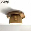 Axyaa Modern Wood Cup Ceiling Light: Nordic Style for Home Industrial Decor
