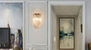 Axyaa Modern Clear Glass Tube Wall Sconce Gold Wall Light for Home Lighting