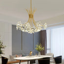 Axyaa Modern Crystal Chandelier for Dining Room Lighting by Samsarah Lighting