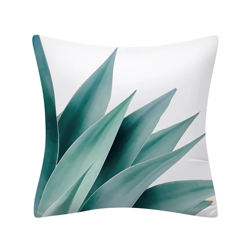 Axyaa Cactus Plant Pattern Pillow Cover Abstract Art Sofa Throw Decor Case