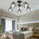 Axyaa Vintage Iron Cage Chandelier with Adjustable Spider Design