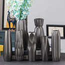 Axyaa Ceramic Black Vase: Handmade Fashion Tabletop Flower Vase for Home Décor