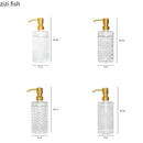 Axya Golden Stainless Steel Sub-bottle Dispenser 400ml Glass Lotion Bottle