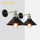 Axyaa Vintage Wall Lamp: American Antique Lighting Fixture for Living Room & Bedroom