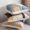 Axyaa Abstract Geometric Cotton Embroidery Cushion Cover Home Decor
