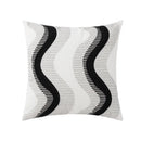 Axyaa Geometric Embroidery Cushion Cover 45x45cm Black Grey for Cozy Home Decor