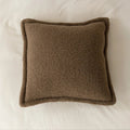 Axyaa Fleece Cushion Cover Set in Warm Neutral Tones