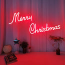 Merry Christmas Neon Sign Wall Art by Axyaa - Perfect Home Bar Decor