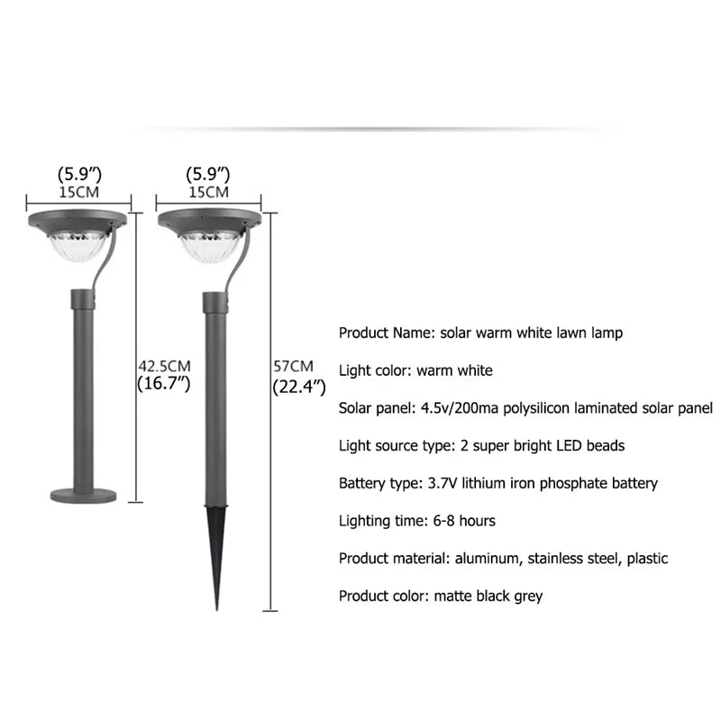 Axyaa Solar Lawn Light: Waterproof LED Landscape for Home Garden & Villa