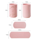 Axya Marble Pattern Ceramic Bathroom Set